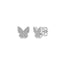 Orecchini forma farfalla in oro bianco 18kt con diamanti ct. 0,138, colore GH