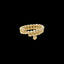 Anello porta ciondoli in oro giallo 9Kt con pendente galletto micro