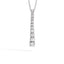 Collana con pendente a scalare in oro bianco 18 Kt e diamanti taglio brillante ct.0,35 (lunghezza 45 cm).