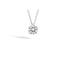 Collana Anniversary,  punto luce in oro bianco 18 Kt e diamante taglio brillante ct.0,25 (lunghezza 45 cm).