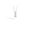 Collana Anniversary, tre pietre a scalare in oro bianco 18 Kt e diamanti taglio brillante ct.0,34 (lunghezza 45 cm).