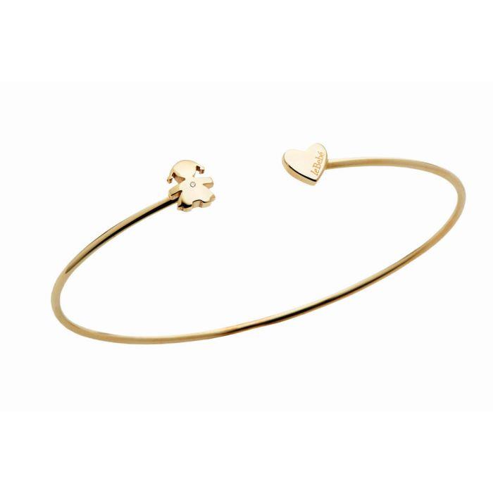 LES PETITS ♡ BRACCIALE BIMBA E CUORE ORO GIALLO E DIAMANTE