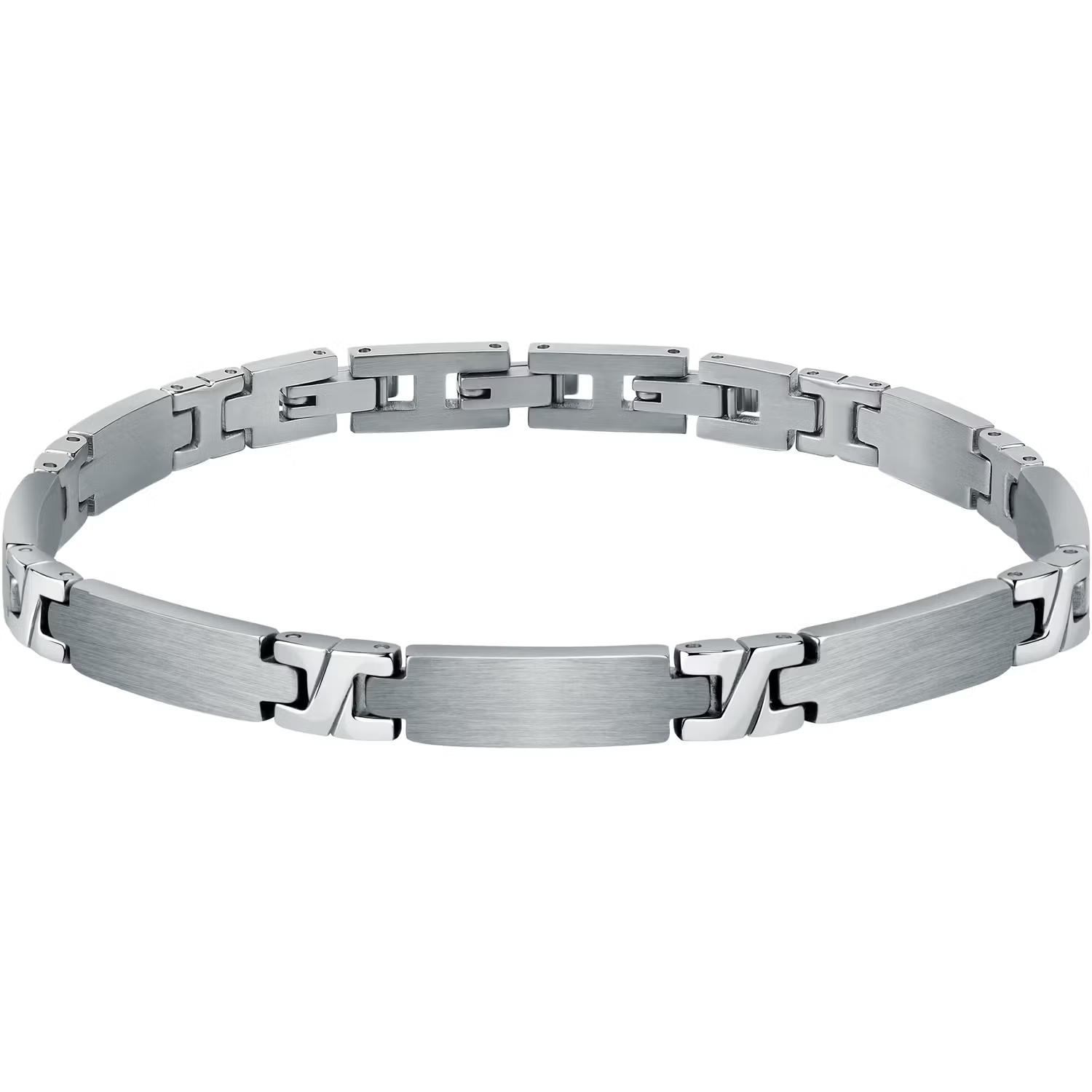 Bracciale in acciaio e smalto da uomo, lunghezza 22 cm.