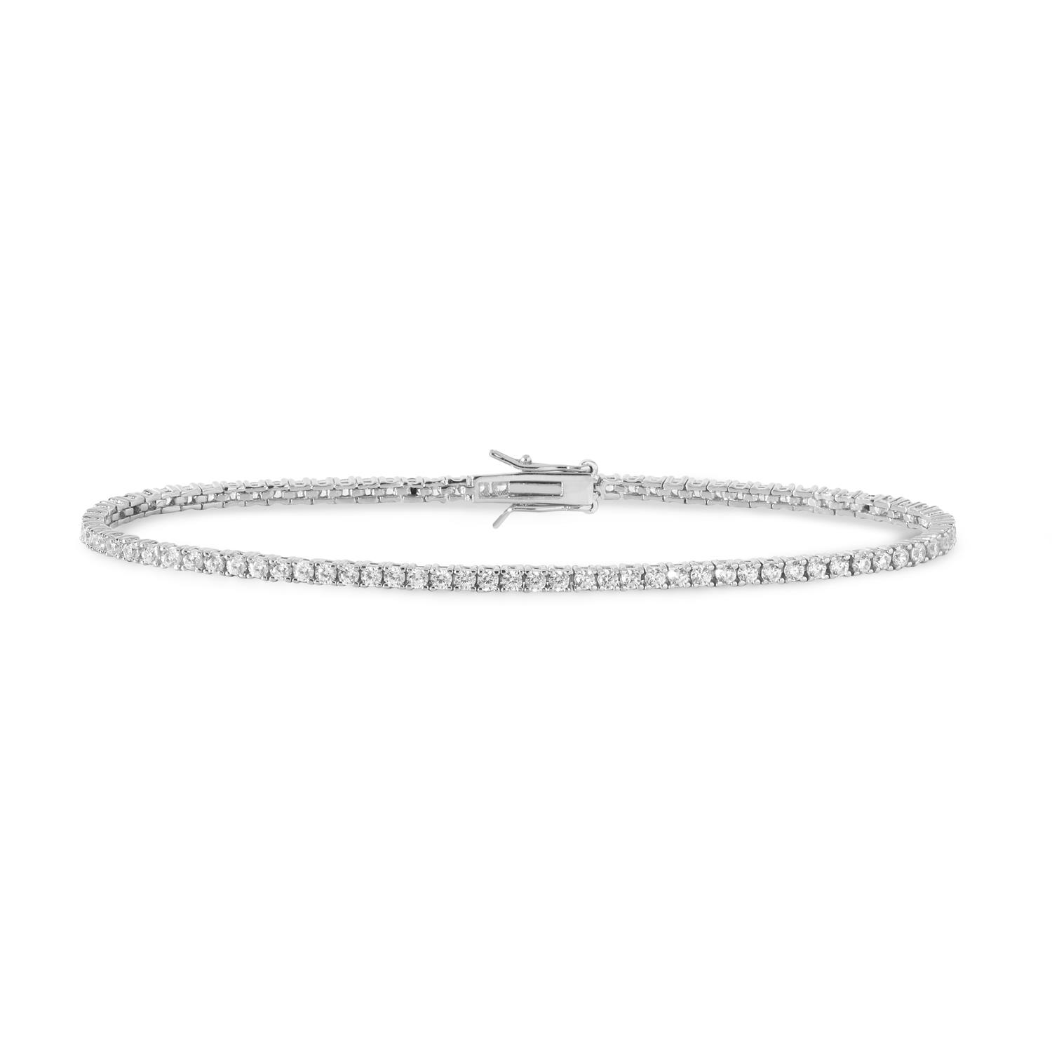 Bracciale Tennis in argento 925% e zirconi bianchi.
Mis.17